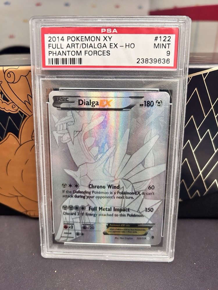 2014 POKEMON XY PHANTOM FORCES FULL ART/DIALGA EX #122