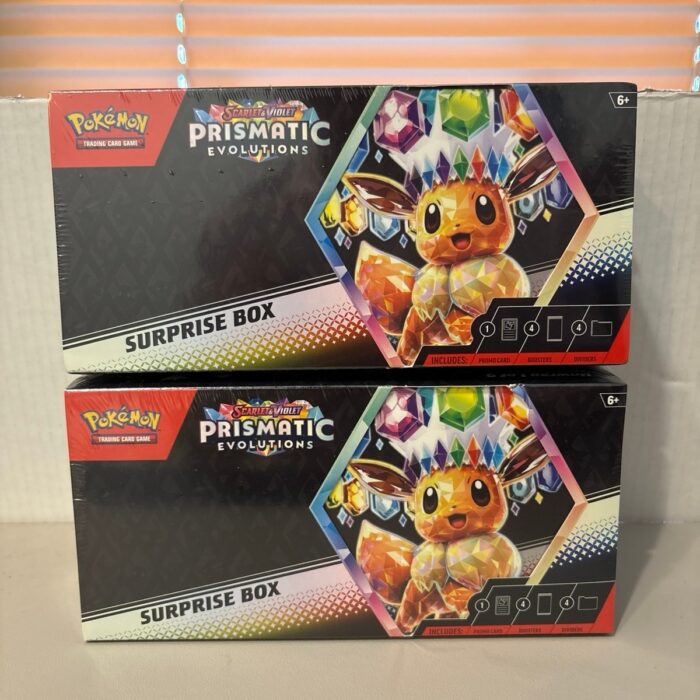Prismatic evolutions surprise box lot of 2