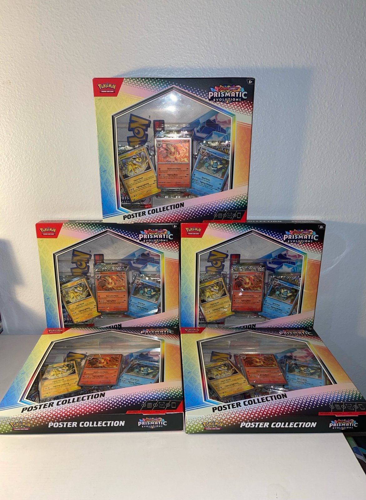 Pokemon TCG Prismatic Evolutions Poster Collections (5)
