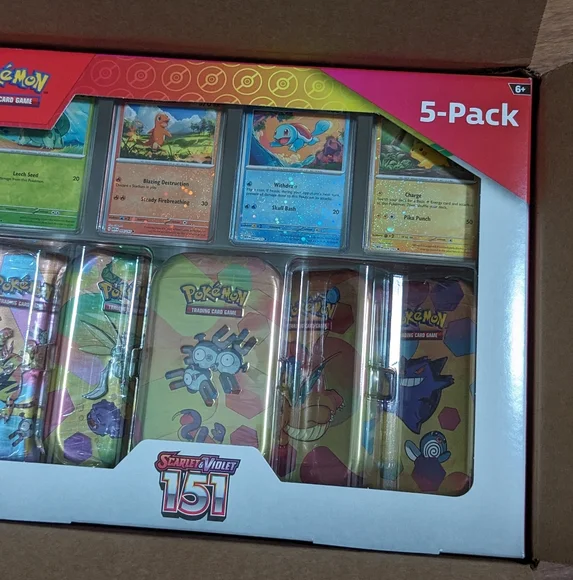 NEW 2x Pokemon 151 Costco 5-pack Mini Tin Set with 4 Cosmo Promo Cards SEALED - Image 4