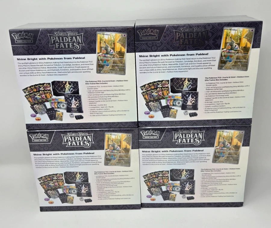 Pokemon Paldean Fates Pokemon Center (PC) ETB Unsealed Case (4x PC ETB) - Image 4