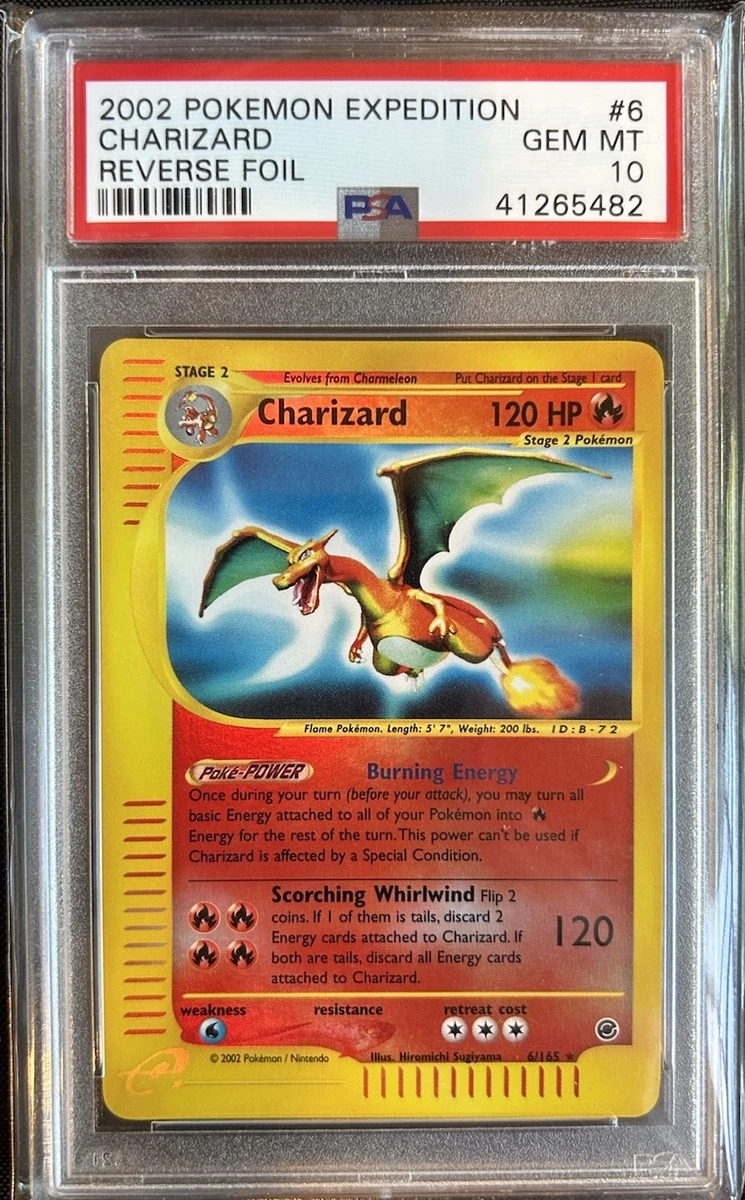 2002 Pokemon Expedition Charizard Reverse Foil #6 - PSA 10