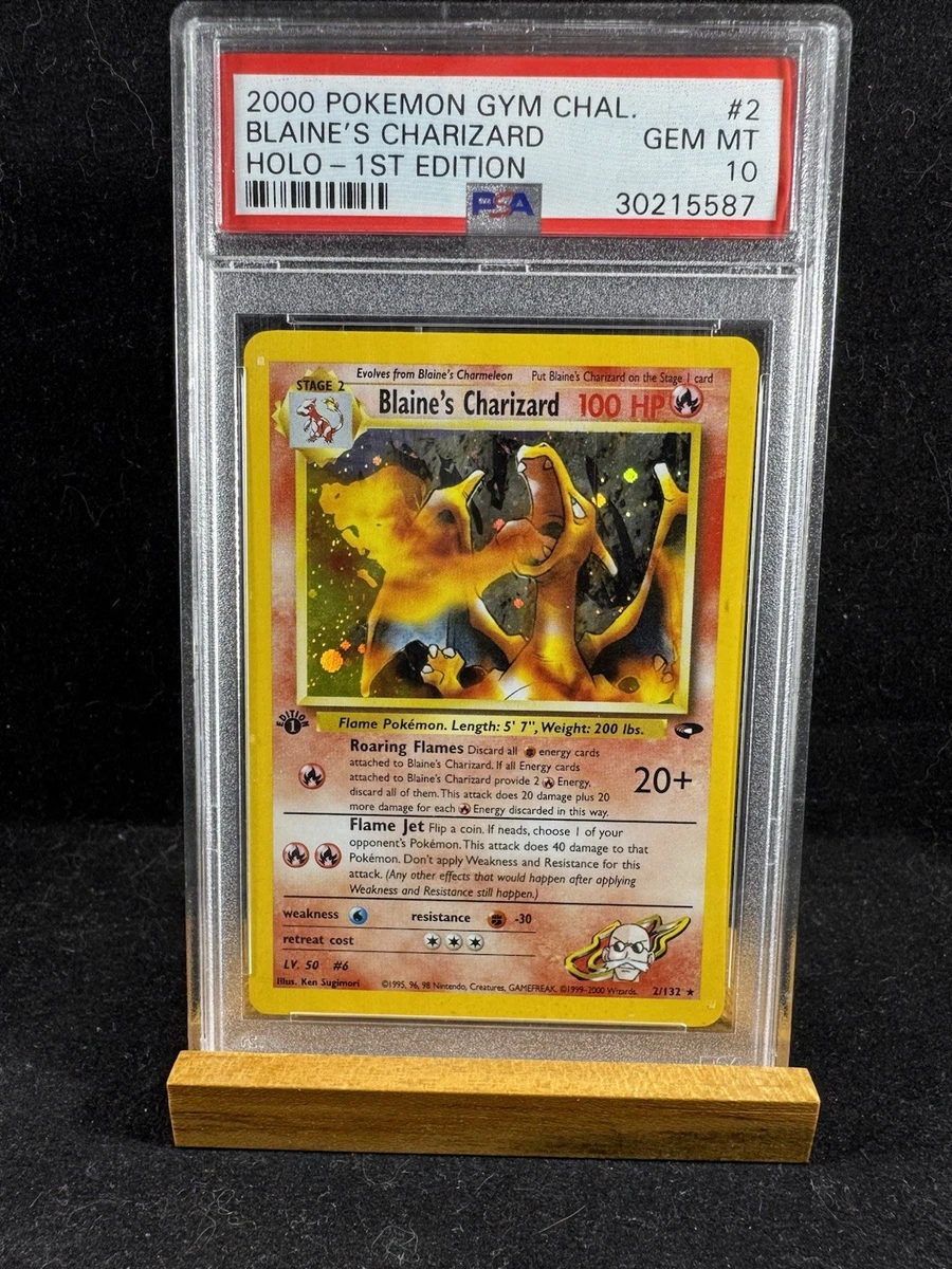 Pokemon Blaine's Charizard Gym Challenge 1st Edition Holo #2 PSA 10 Gem Mint