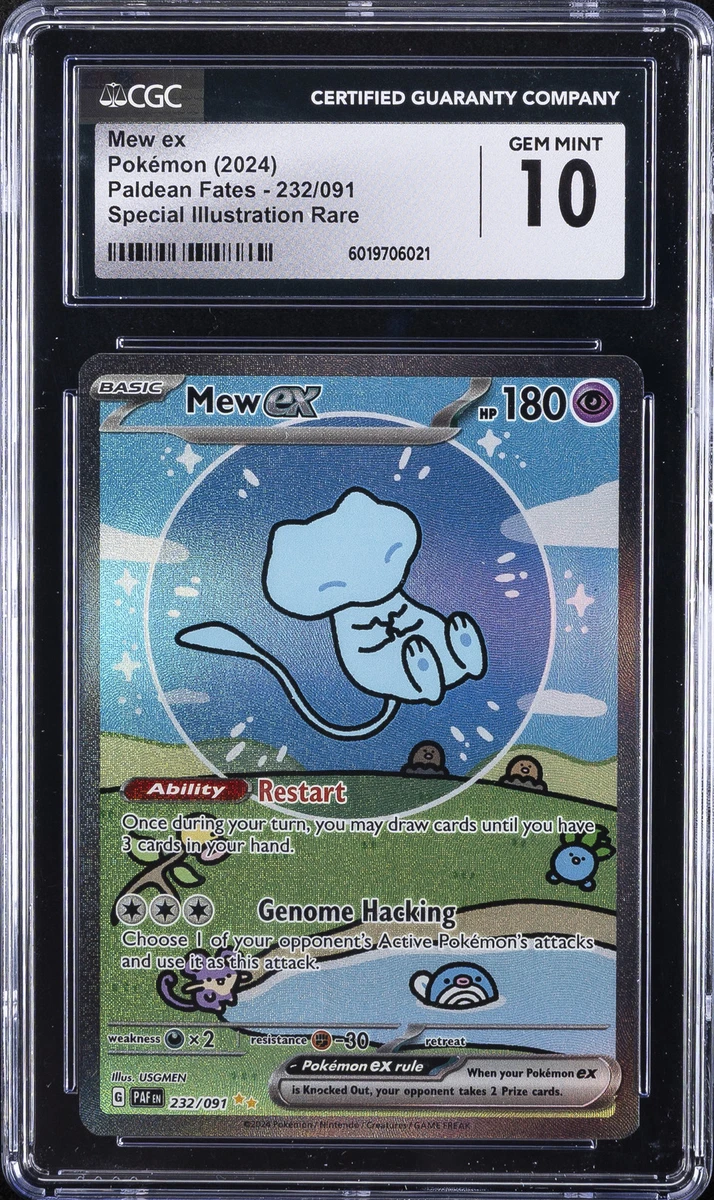 2024 POKEMON PALDEAN FATES MEW EX CGC 10
